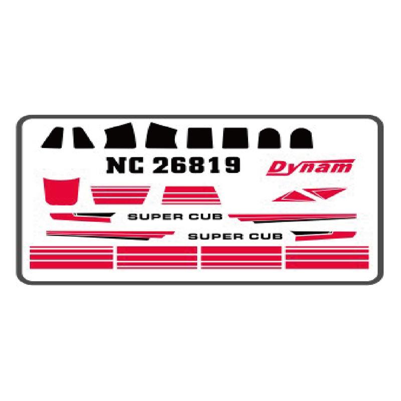 Dynam Super cub PA-18 decal(white)