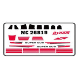 Dynam Super cub PA-18 decal(white)