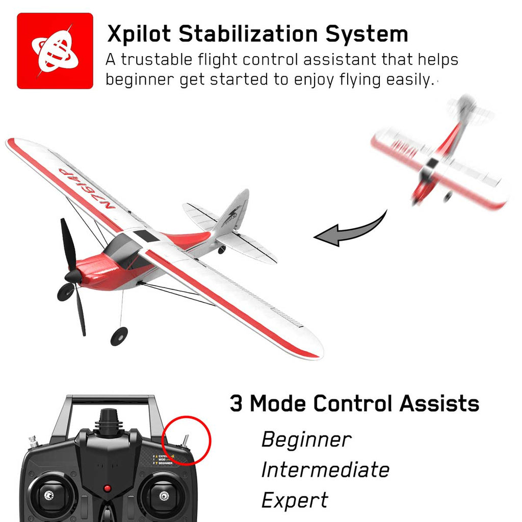 VOLANTEXRC Sport Cub 500mm Wingspan 4Ch RC Trainer Airplane W- 6-Axis Gyro RTF