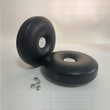 DYNAM RC 5.5 in Diameter Smooth Surface Rubber Wheel for RC Airplane (2-Pack- 3.7mm Hole/axle)